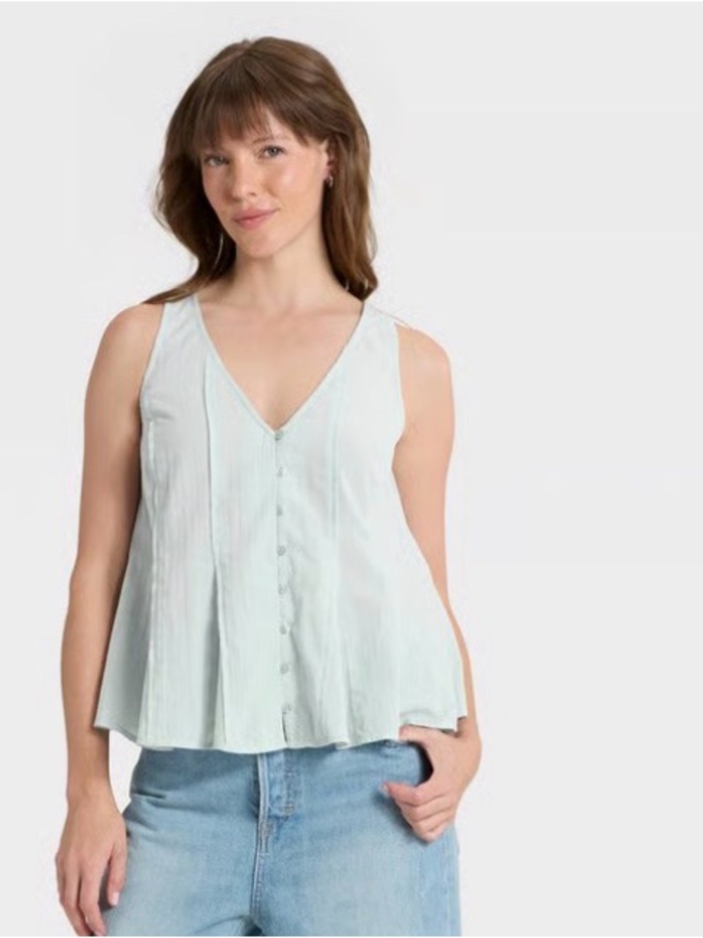 Universal Thread Light Blue Sleeveless Top Size L